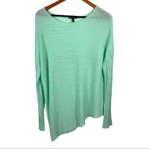 ❗️Eileen Fisher Knit Top Sweater Long Sleeve Mint Green Career Large Tencel